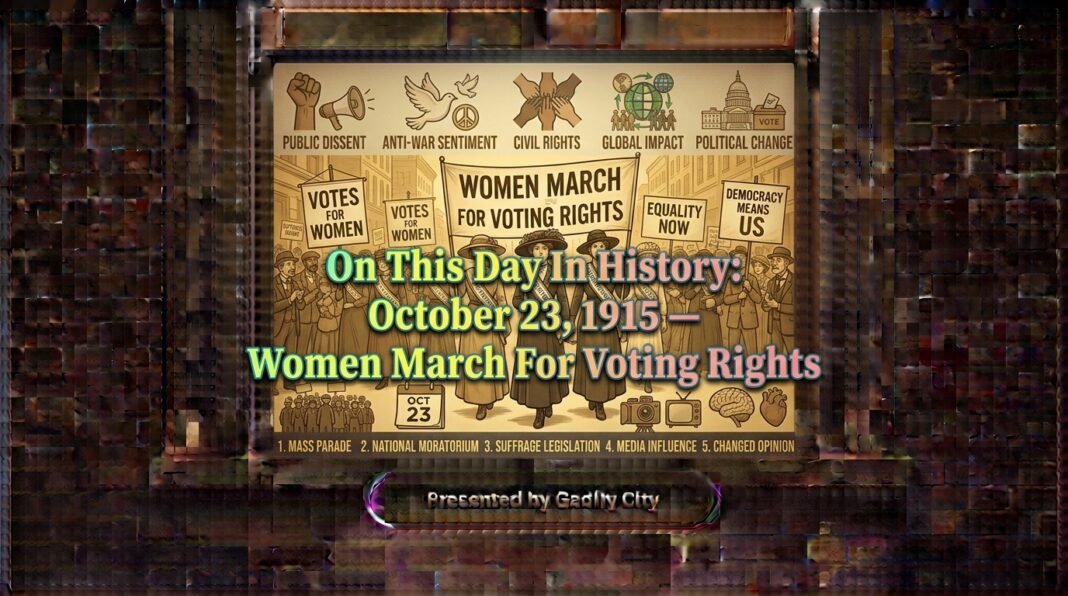 On This Day In History: October 23, 1915 — Women March For Voting Rights October 23 In History